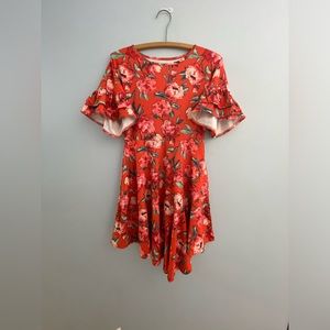 Mia Joy Ava dress in orange floral from Joyfolie Size 10